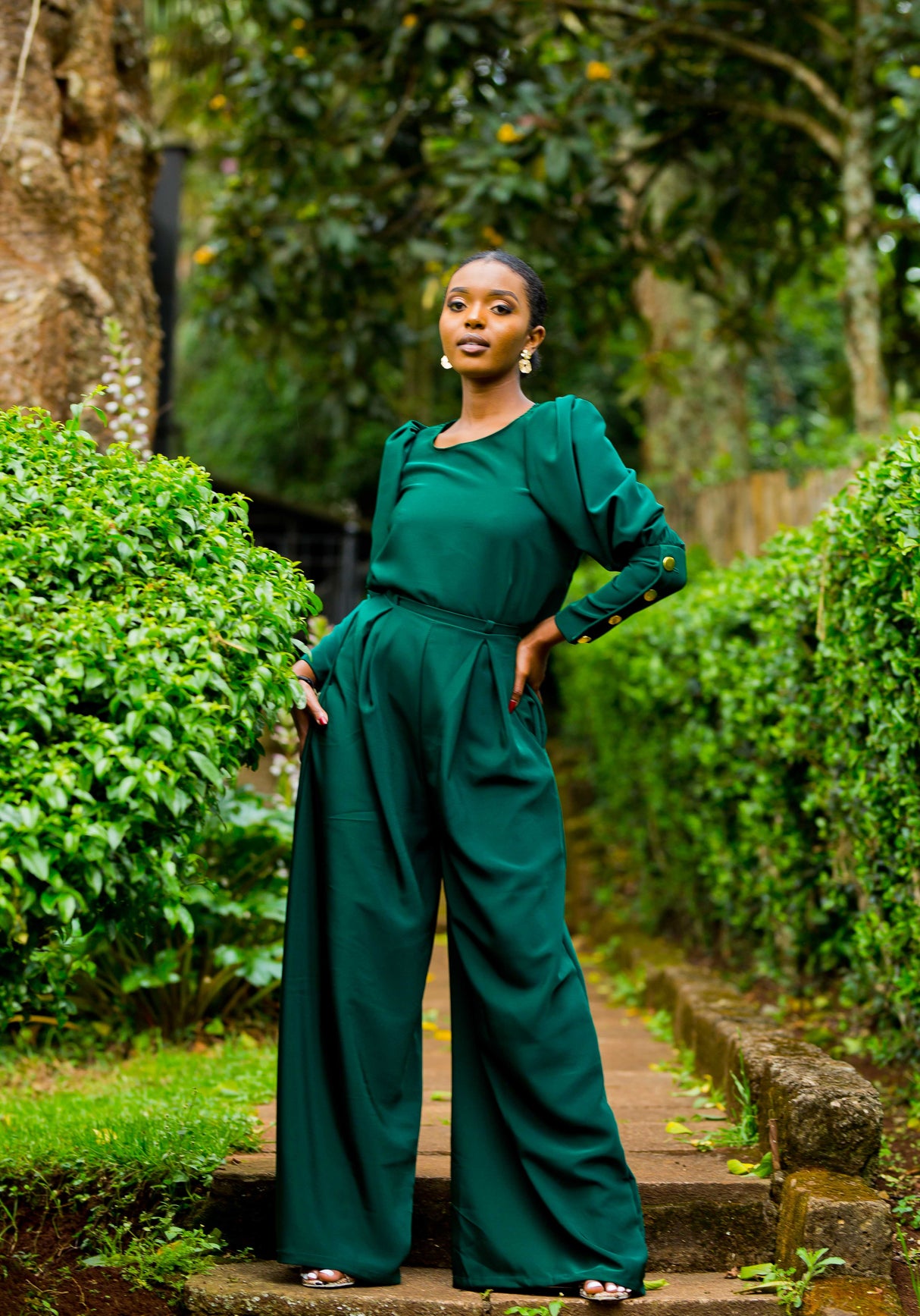 Mwasi Palazzo Set - Green