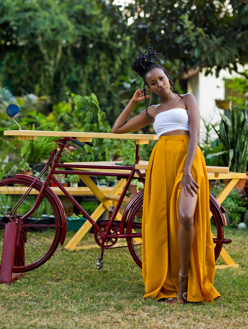 Siaya Palazzo Pants - Mustard